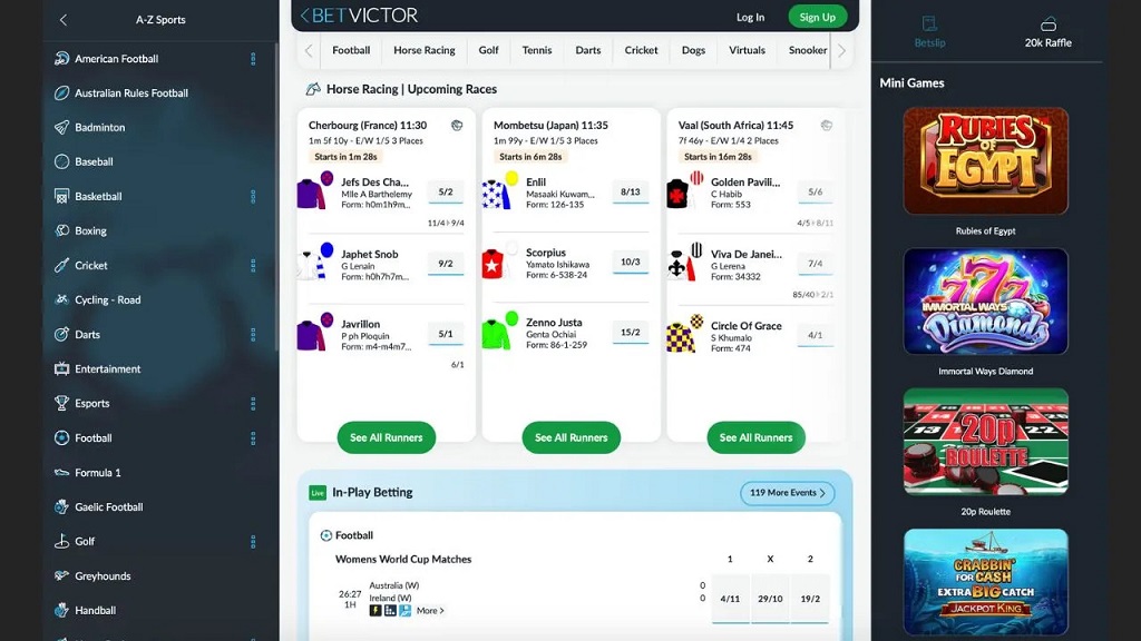 betvictor website preview 